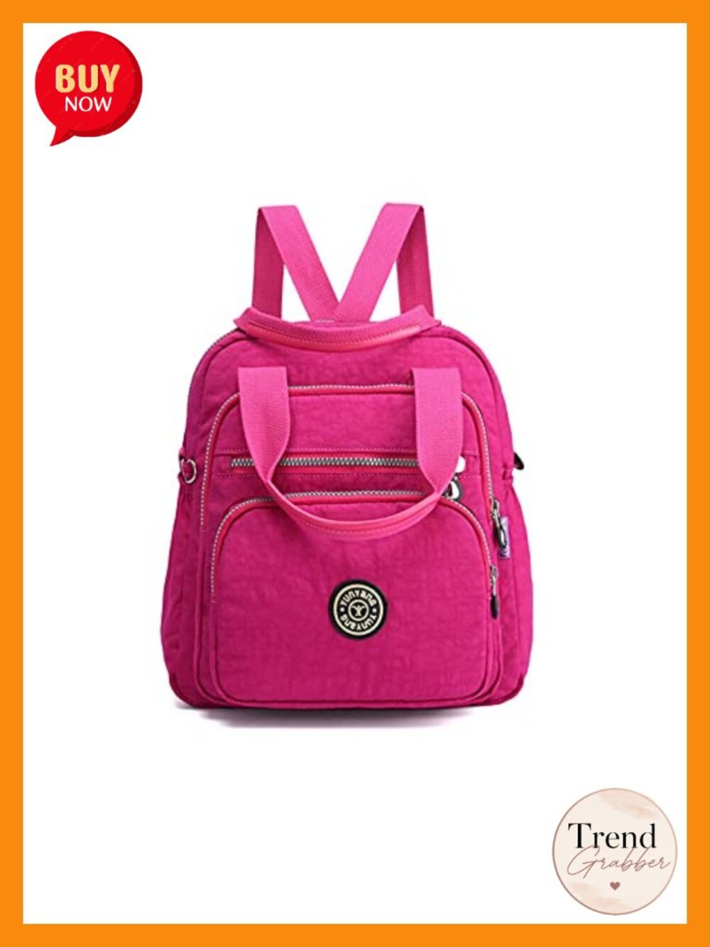 Nylon Backpack Crossbody Daypack Laptop Bag Anti-Theft Waterproof Travel Work